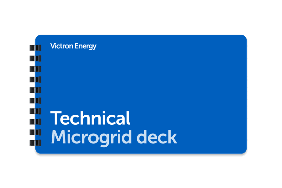 Blue ring binder titled Technical Microgrid deck