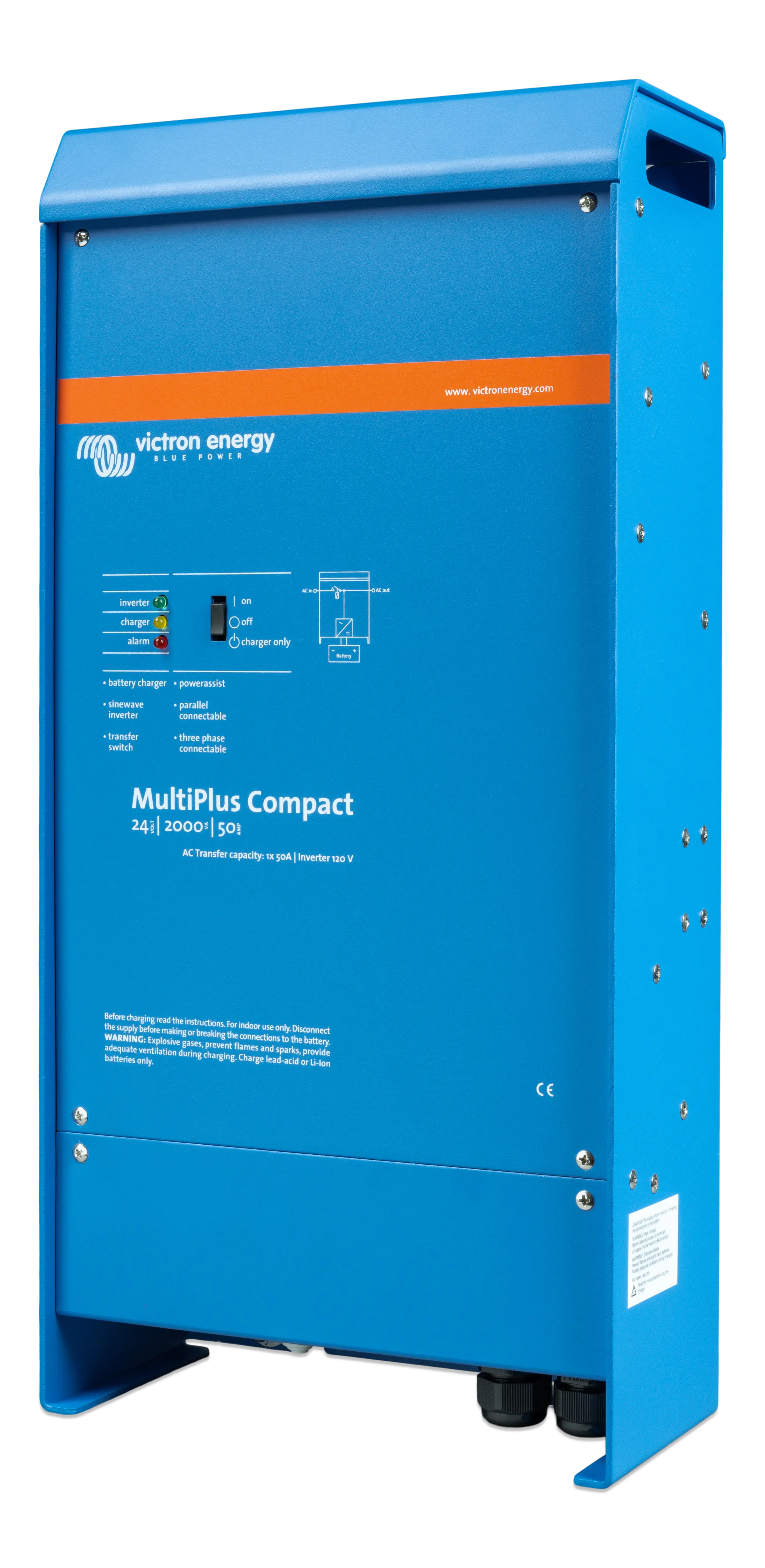 MultiPlus Compact 24V 2000VA 50A 50A 120V VE-Bus (left) thumbnail