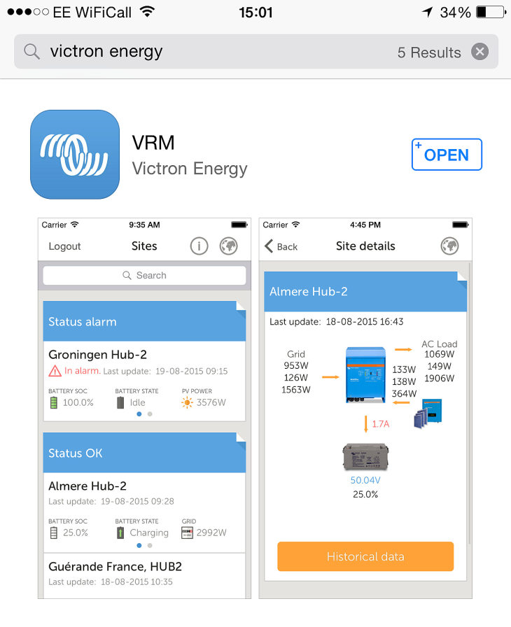 VRM App updated for iPads and iPhones Victron Energy Victron Energy