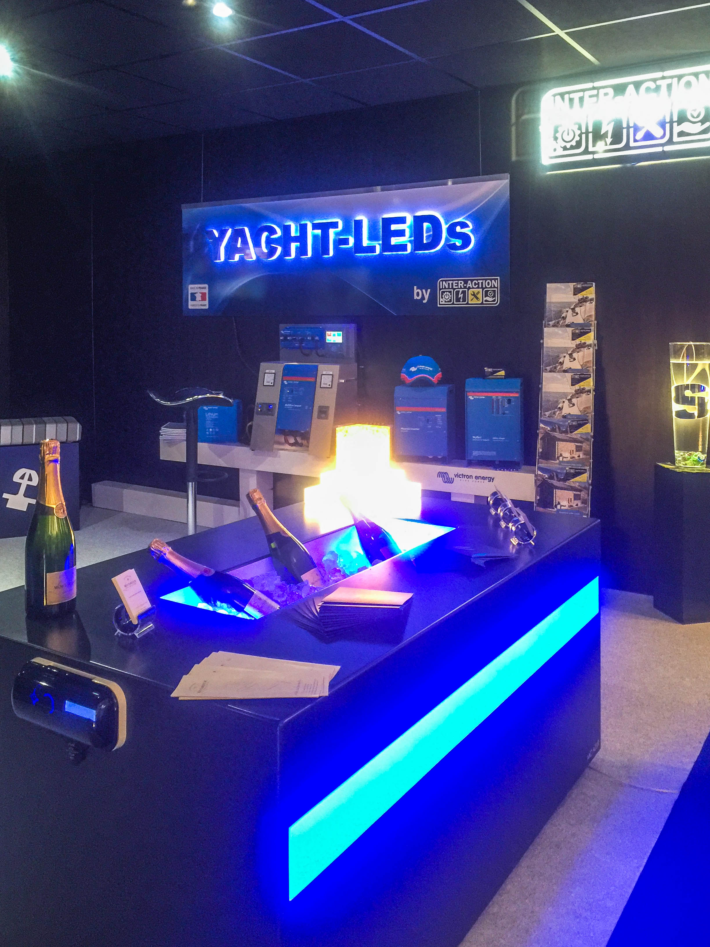 Led cabinet top light action