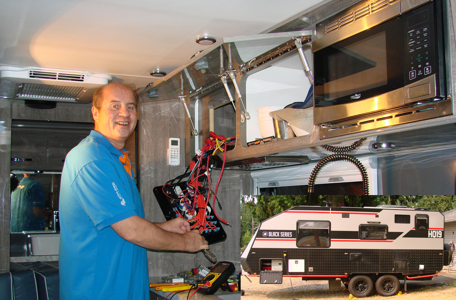 David Flather arbetar med Victron-system