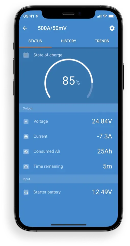Bluetooth-Batteriemonitor via App, Batterieüberwachung, Kapazitätsmess