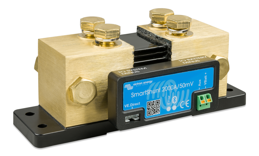 Victron SmartShunt Battery Monitor 500A SHU050150050 & Optional DC Mini  Busbar