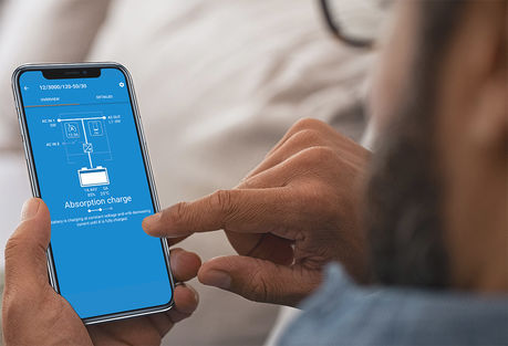 Customer using Victron Remote Monitoring app