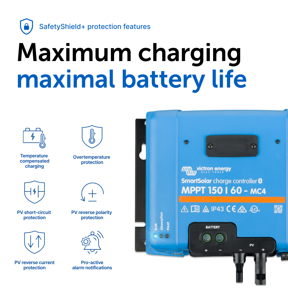 VICTRON Contrôleur de charge solaire SmartSolar MPPT 100/15 SCC110015060R seulement 74,95 € | SVB