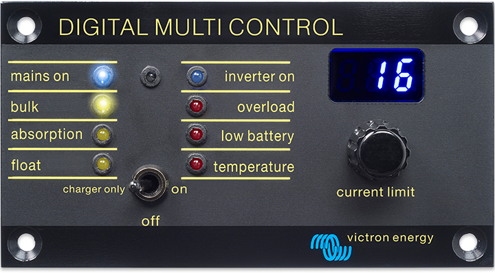 Victron Energy Panel de control múltiple digital GX de 200/200 amperios.